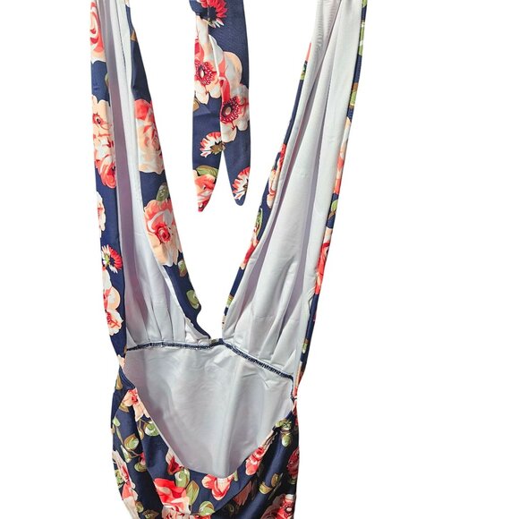 Coscoship Care for life Floral Print One-Piece Swimsuit With Open Back & Adjusta - Picture 6 of 16